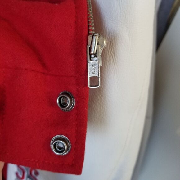 Vintage DETROIT RED WINGS 10X STANLEY CUP CHAMPIONS Mens Varsity Jacket Large G3 - Picture 12 of 15